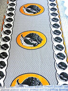 Nita Nzito Kitenge Pamba Ya Tanzania Giga Wax D No 1466 Cotton Fabric Seashells